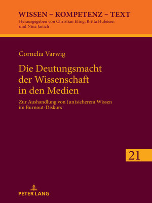 cover image of Die Deutungsmacht der Wissenschaft in den Medien